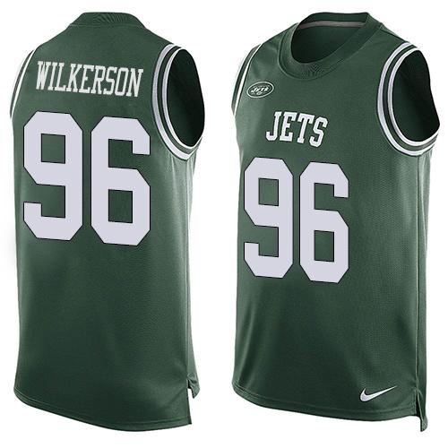  Jets #96 Muhammad Wilkerson Green Team Color Men's Stitched NFL Limited Tank Top Jersey